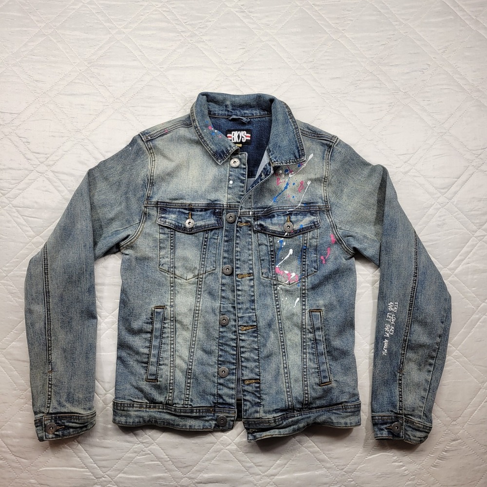 BKYS Stay Low Key well worn women's jean jacket size M